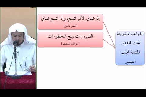  (الضرورات تبيح المحظورات)  مقرر القواعد الفقهية - مقسم - التأهيل الفقهي