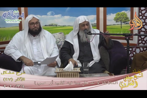  (47) توضيح حديث الملائكة لا تدخل بيتا فيه كلب أو صورة  (3/4 /2020) شرح مشكل الآثار