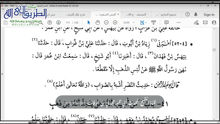 شرح النسائي كتاب الزينة 8 