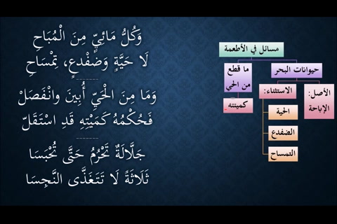 (حيوانات البحر - ماقطع من الحي - الجلالة)  شرح النظم الجلي في الفقه الحنبلي